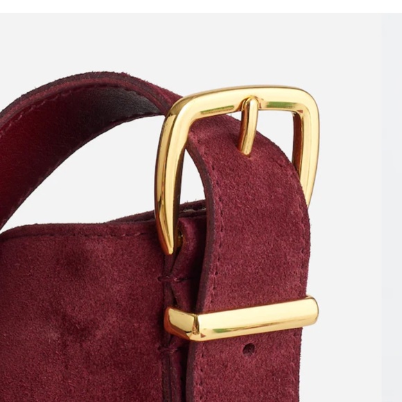 Madewell, Essential Medium Tote, Suede, Deep Merlot - Picture 7 of 7